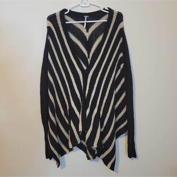 Free people circle back striped cardigan cream - Picture 8 of 9